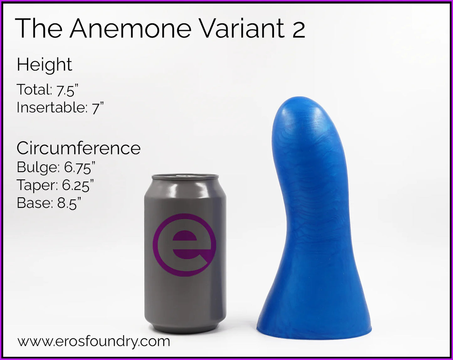 Anemone Variant 2 - Medium Red Nebula (Glow in the Dark) With Vac-U-Lock (Premade*)