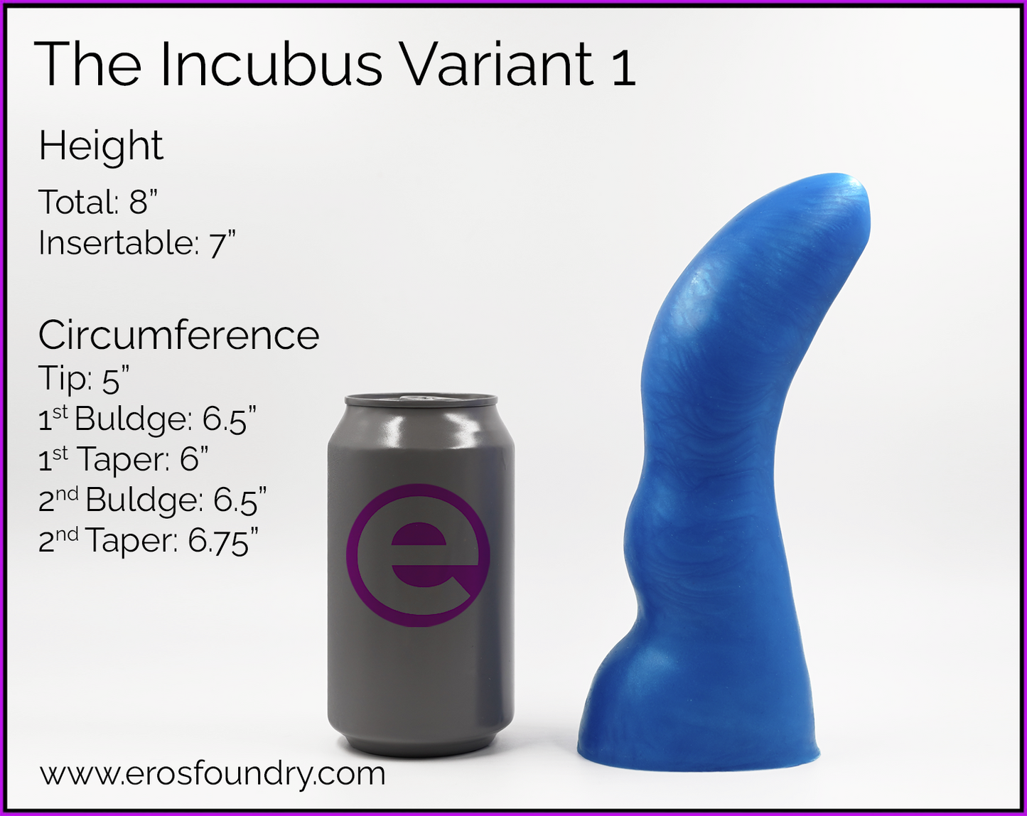 Incubus Variant 1 Intermediate Platinum Cure Silicone Dildo