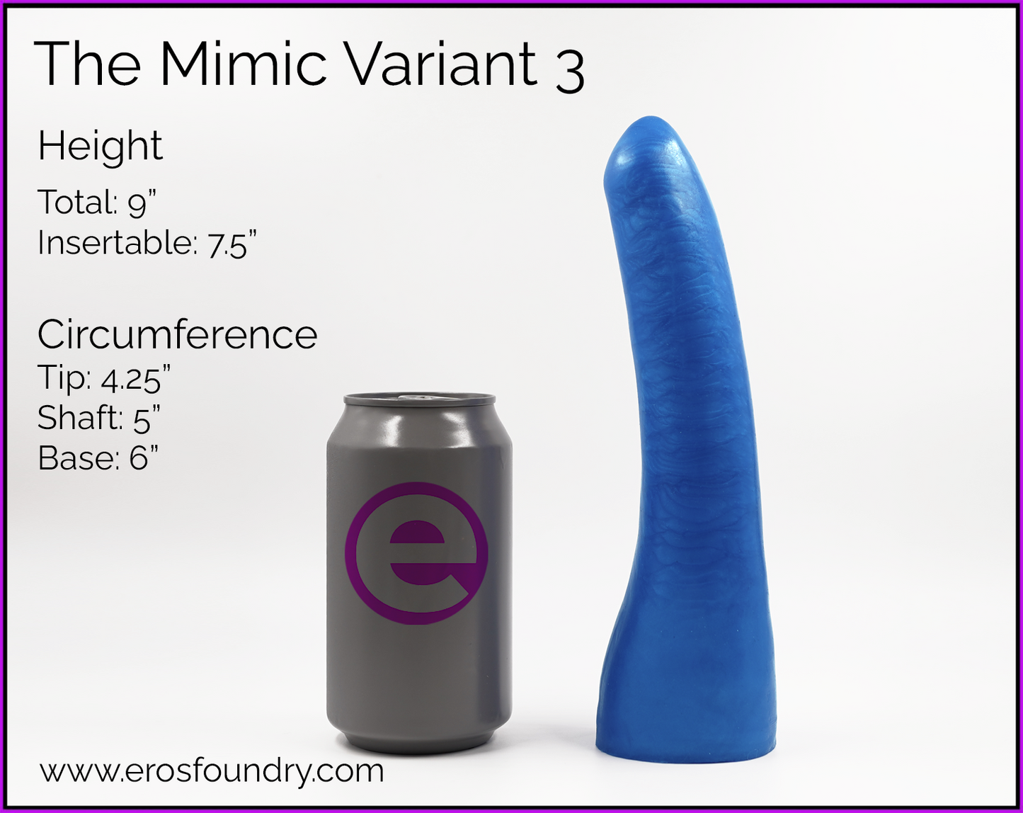 Mimic Variant 3 Beginner Platinum Cure Silicone Dildo