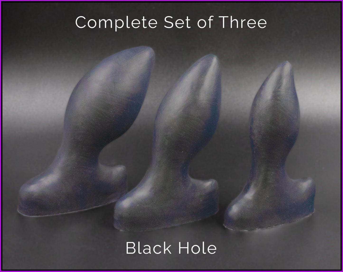 Complete Flicker Platinum Silicone Butt Plug Set (3 Items)