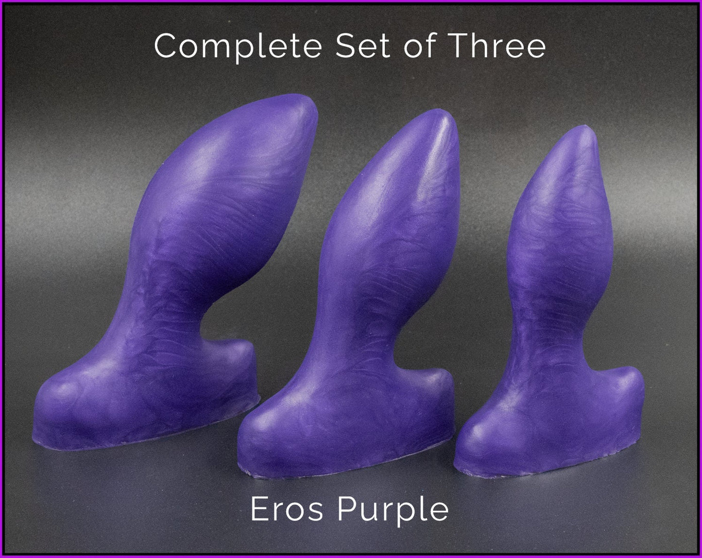 Complete Flicker Platinum Silicone Butt Plug Set (3 Items)