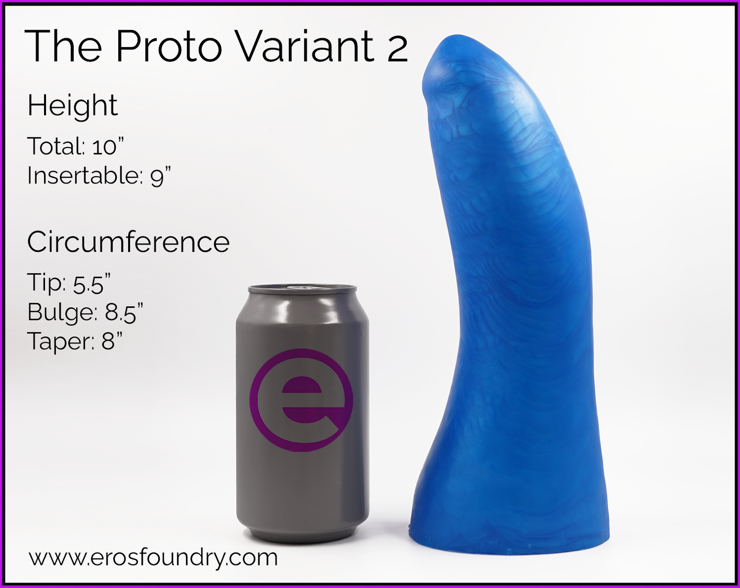 Proto Variant 2 Titan - The Large and Long Platinum Cure Silicone Dildo