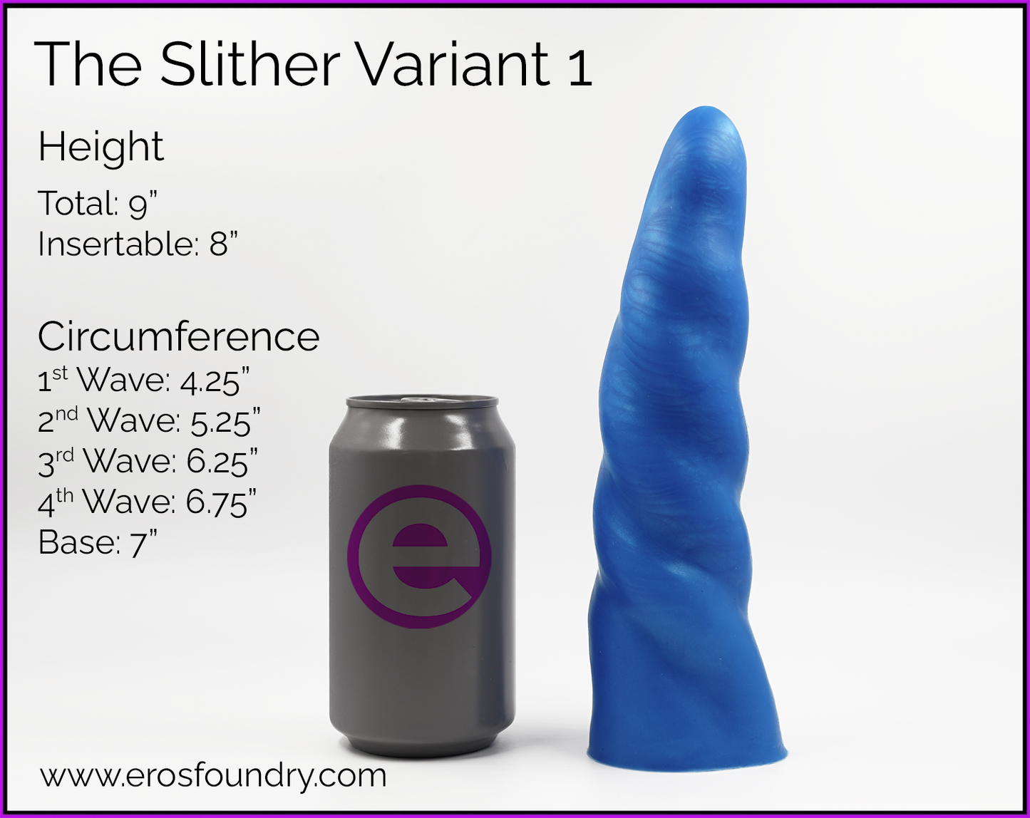 Slither Variant 1 Intermediate Platinum Cure Silicone Dildo