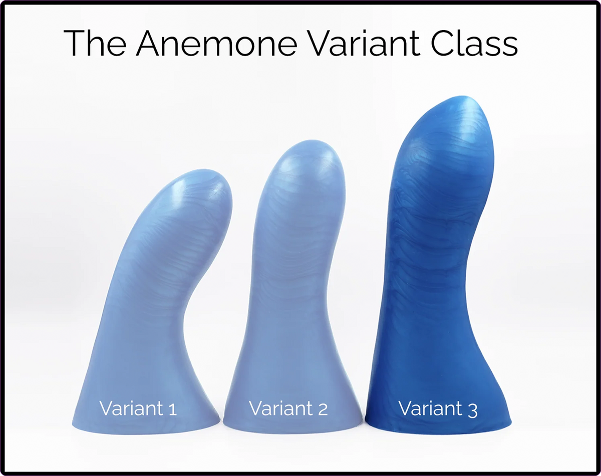 Anemone Variant 3 Titan Platinum Cure Silicone Dildo