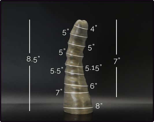 Exo V1 Platinum Cure Silicone Ribbed Dildo
