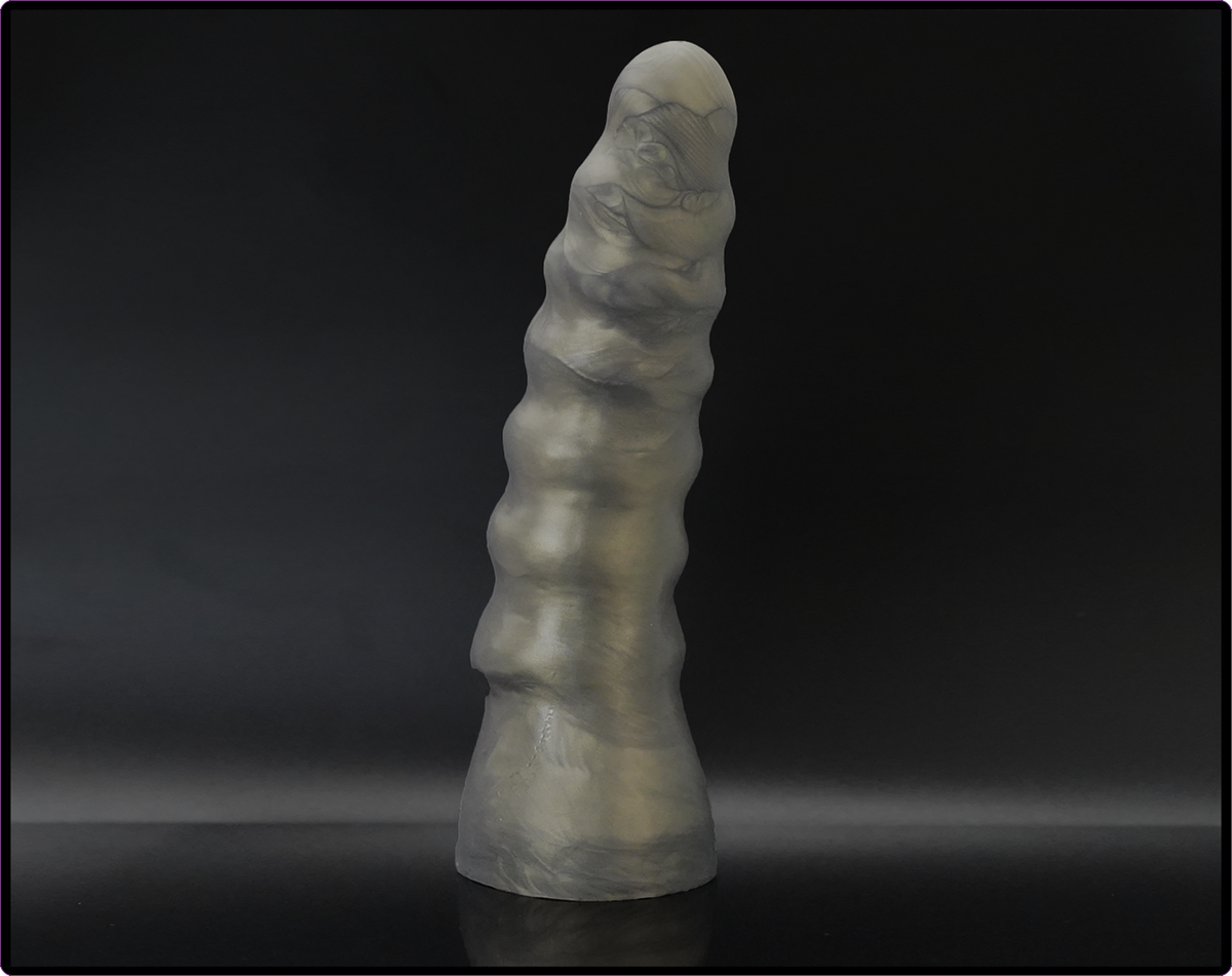 Exo V4 Titan Platinum Cure Silicone Ribbed Dildo
