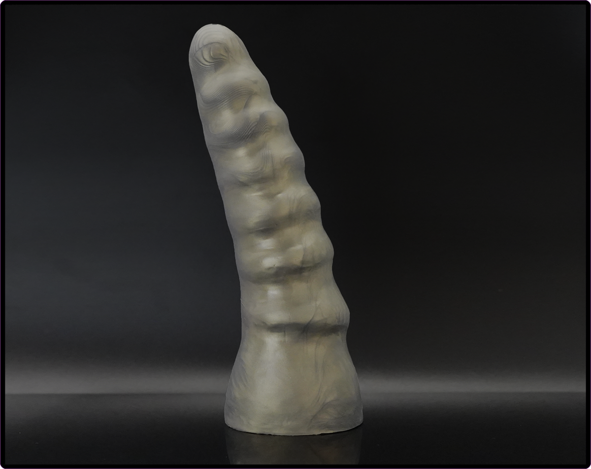 Exo V4 Titan Platinum Cure Silicone Ribbed Dildo