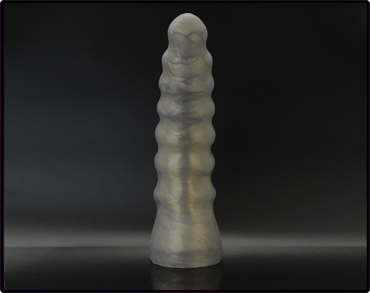 Exo V4 Titan Platinum Cure Silicone Ribbed Dildo
