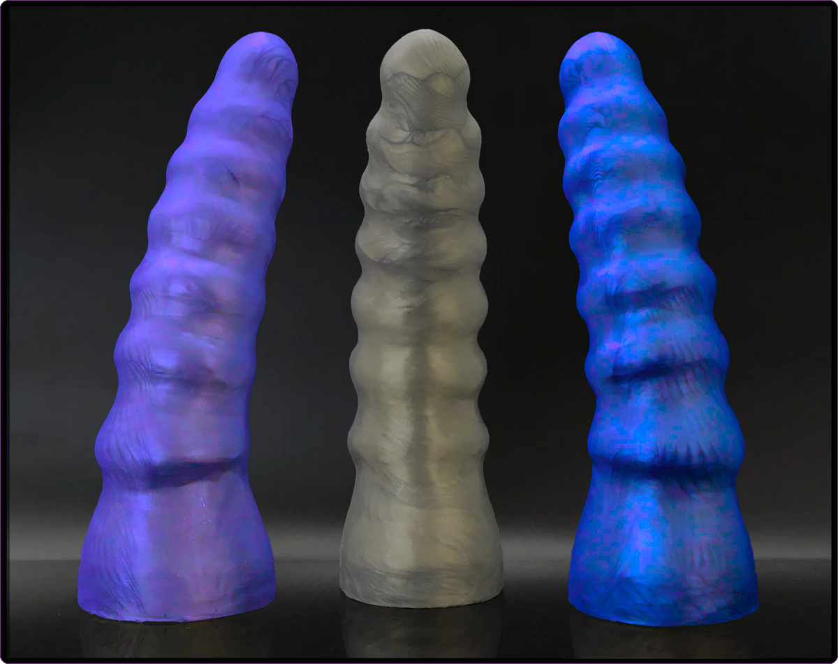 Exo V4 Titan Platinum Cure Silicone Ribbed Dildo