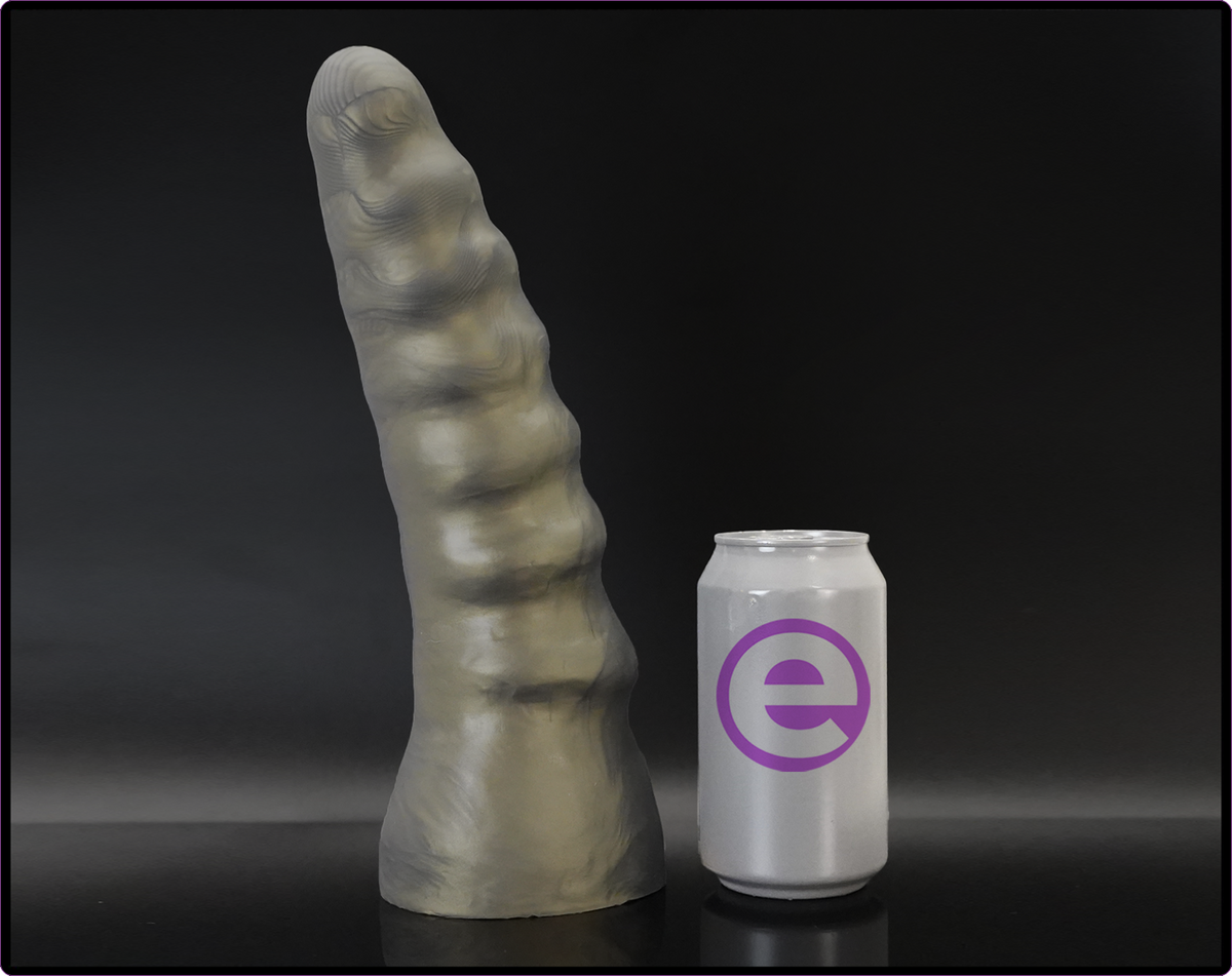 Exo V4 Titan Platinum Cure Silicone Ribbed Dildo