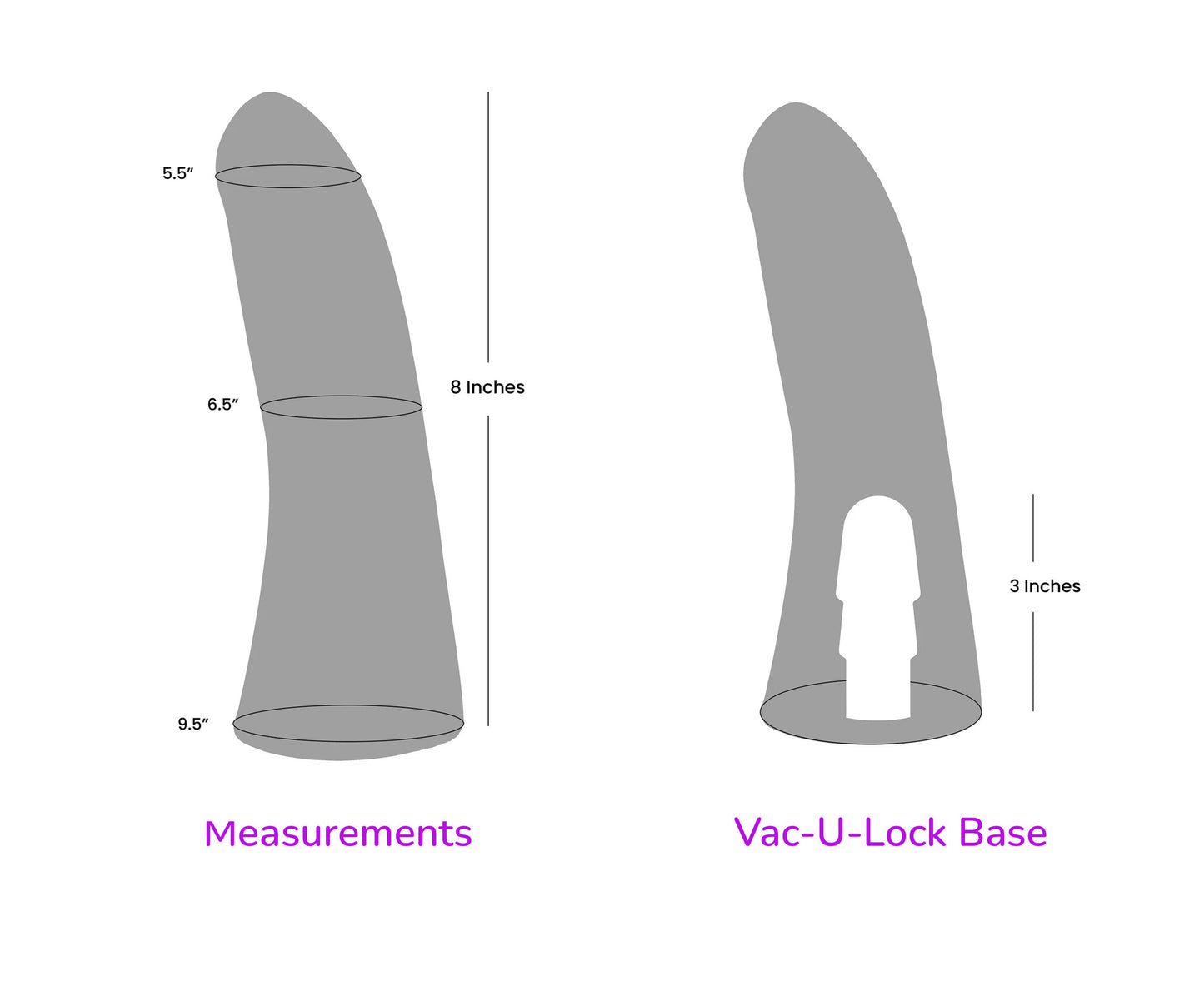 Mimic Variant 2 Intermediate Platinum Cure Silicone Dildo