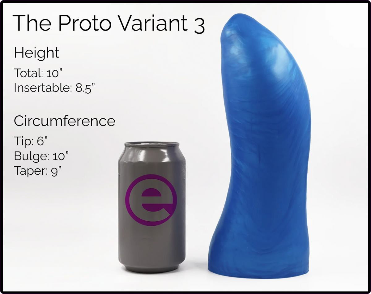 Proto Variant 3 Titan - The Extra Large, Thick, and Long Platinum Cure Silicone Dildo