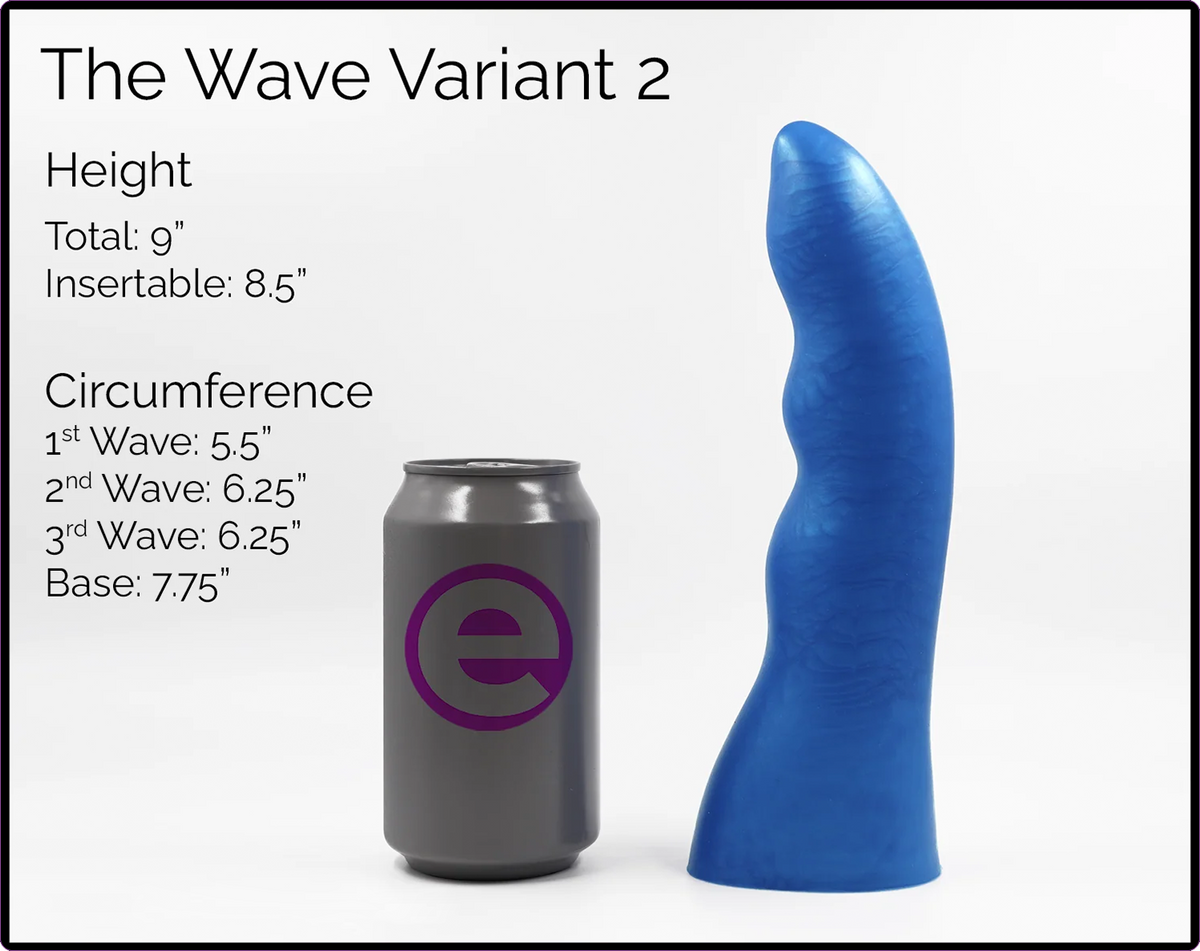 Wave Variant 2 Intermediate Platinum Cure Silicone Dildo