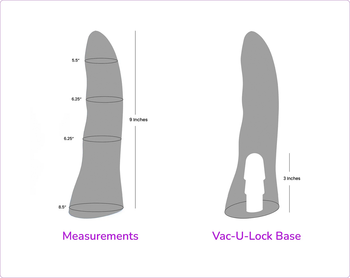 Wave Variant 2 Intermediate Platinum Cure Silicone Dildo